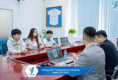 Đại học Seojong làm việc và phỏng vấn học sinh hệ D4 tại Global – VJ Vietnam